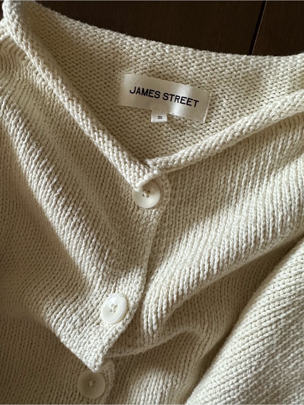 James Street Oversized Peri Cotton Cardigan - Picture 2 of 5
